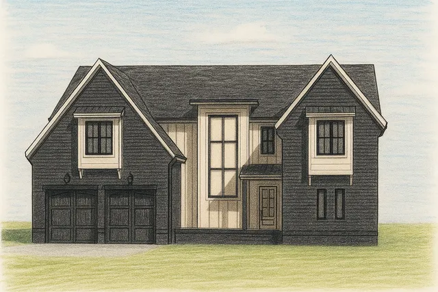 a view of residential house with stairs