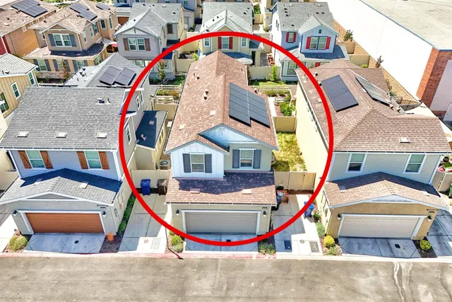 a view of a house with a patio