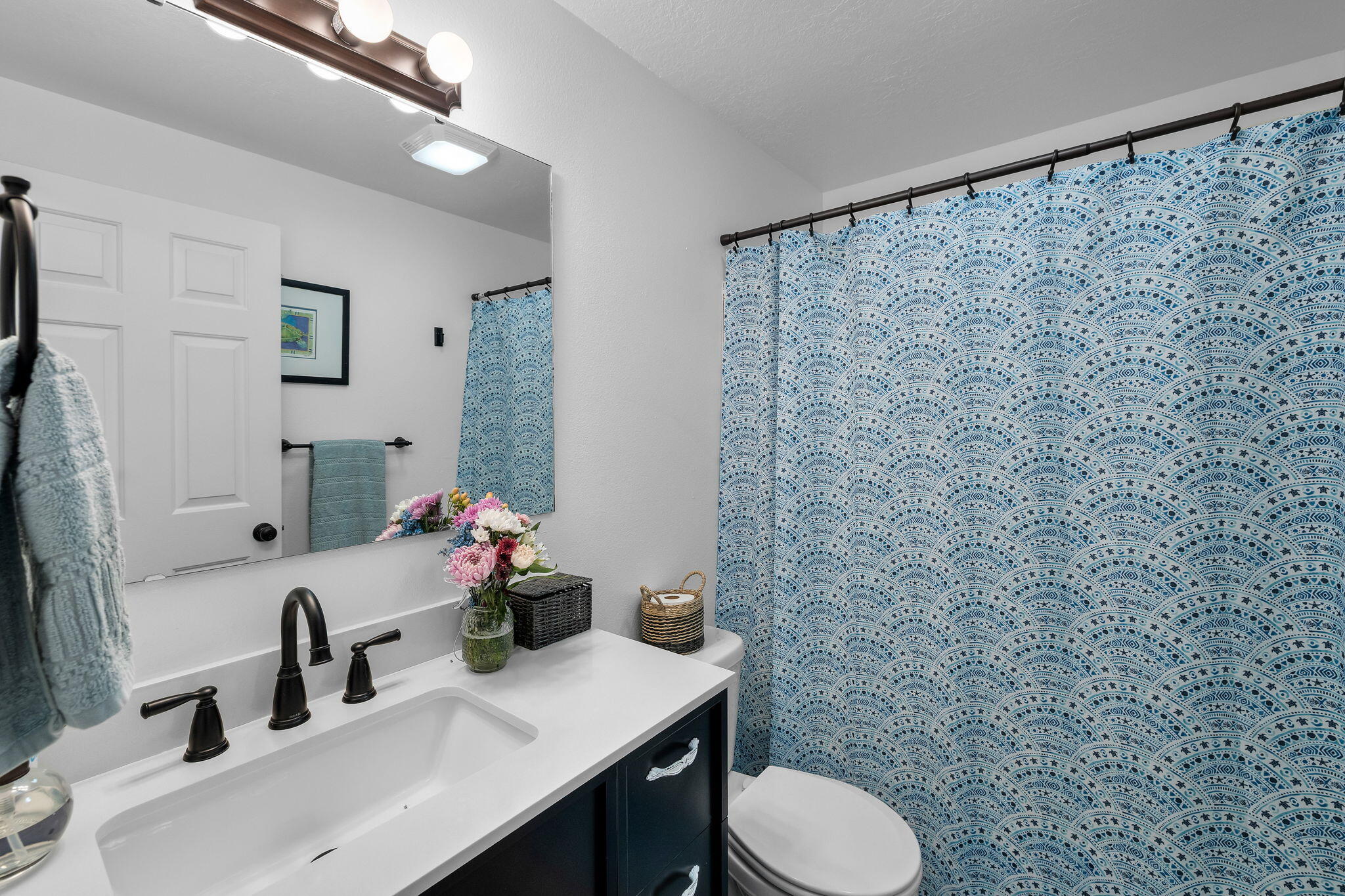 1255 Southwest 28th Street Redmond, OR 97756 - Photo 29 of 40 a bathroom with a sink and a mirror