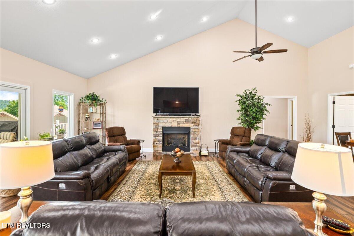 1380 East Norris Point Road La Follette, TN 37766 - Photo 6 of 54 Shot of Great Room from Behind Loveseat