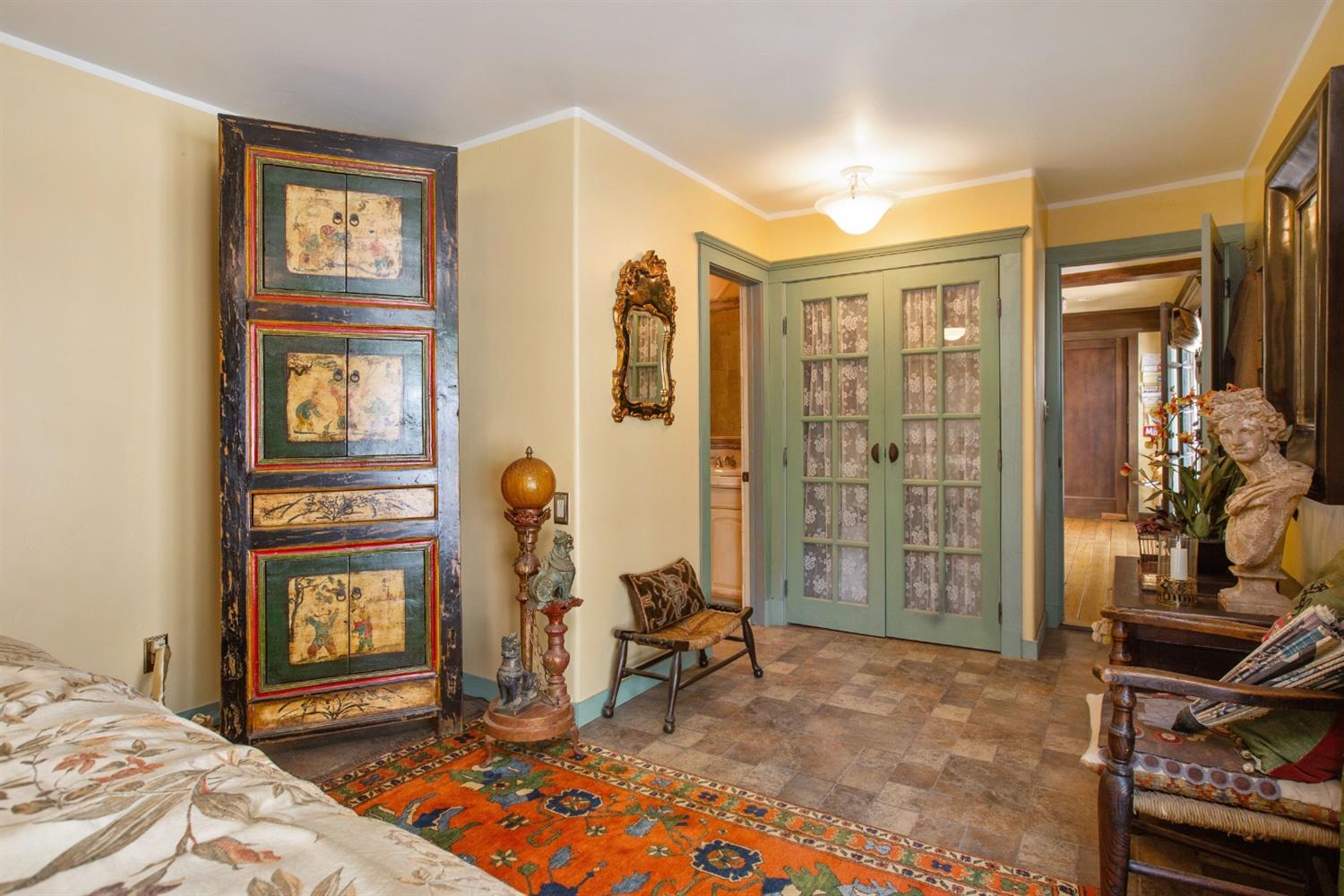 267 Fairview Road Ojai, CA 93023 - Photo 15 of 50 a bedroom with a bed and a tv