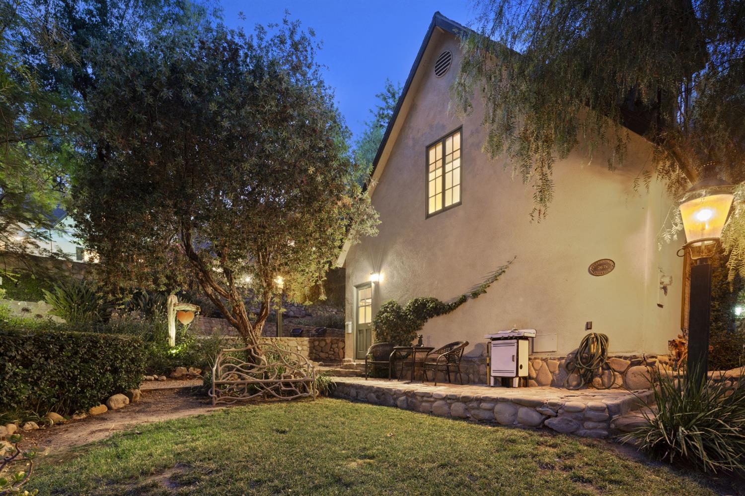 267 Fairview Road Ojai, CA 93023 - Photo 21 of 50 a backyard of a house with outdoor seating