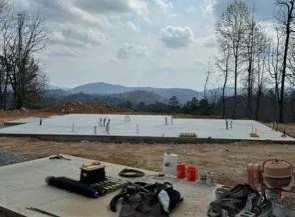 a view of a backyard of a house