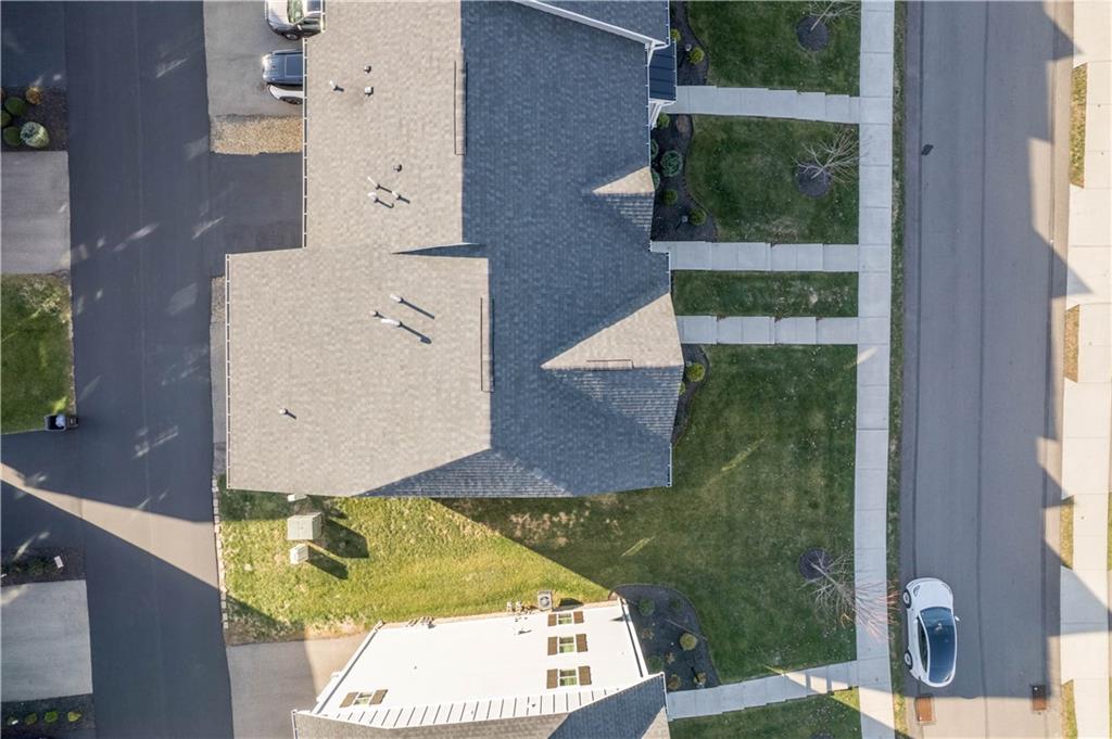 4108 Spruce Road Gibsonia, PA 15044 - Photo 35 of 45 an aerial view of a house with a swimming pool