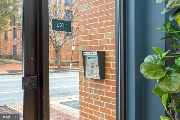 a view of a garage with car parked