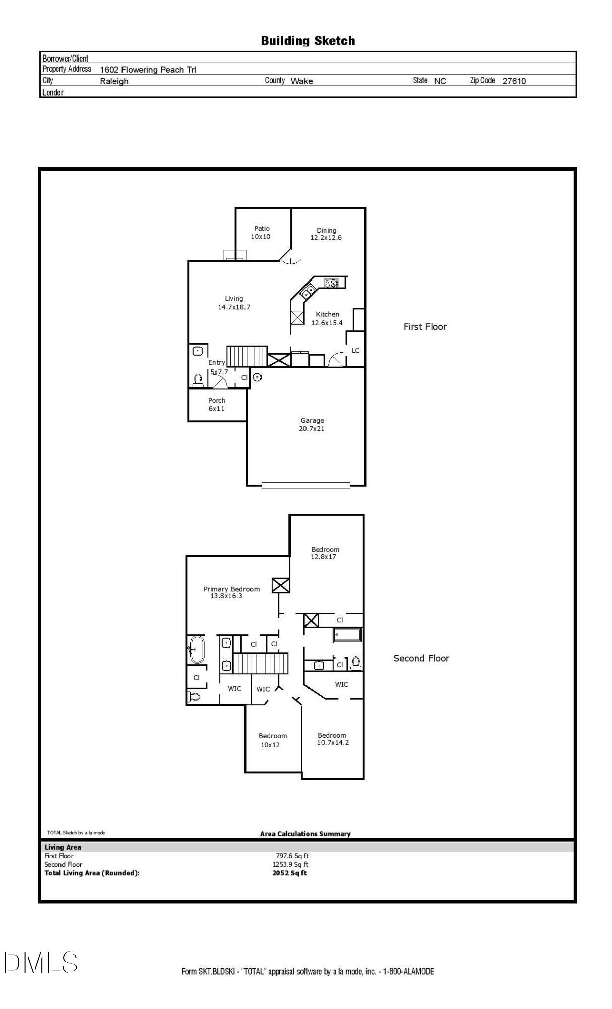 1602 Flowering Peach Trail Raleigh, NC 27610 - Photo 21 of 53 1602 Flowering Peach Trail Sketch-page-0