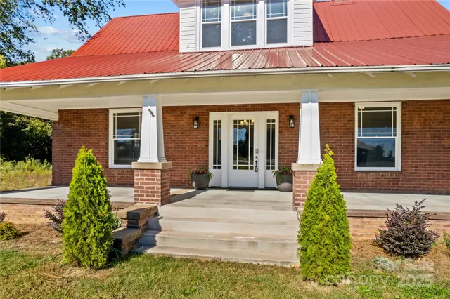 a front view of a building