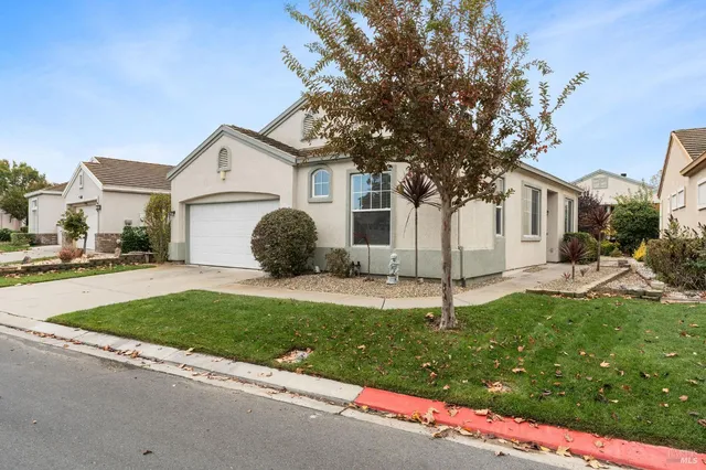 a house view with a garden space