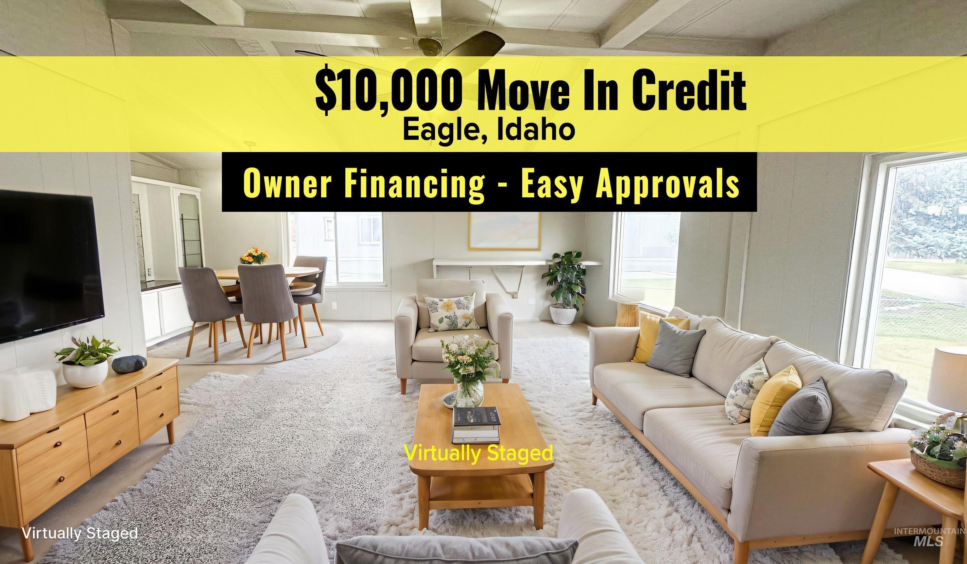 1200 Artesian Road Eagle, ID 83616 - Photo 1 of 18 Living room with carpet and beam ceiling