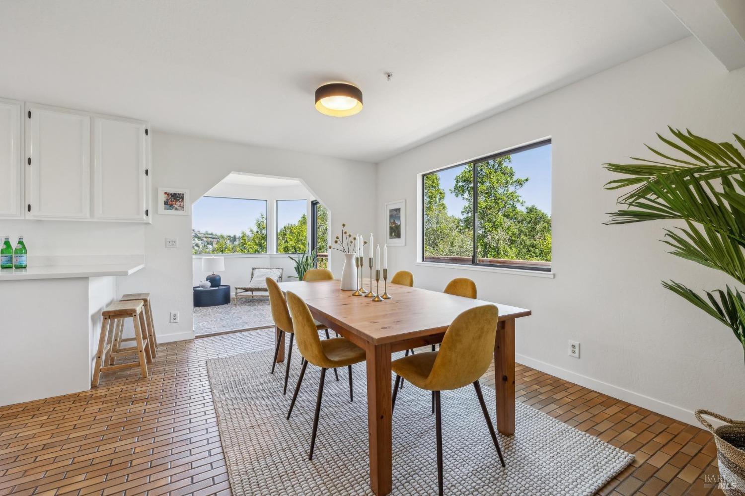 480 Live Oak Drive Mill Valley, CA 94941 - Photo 29 of 71 a view of a dining room with furniture and window