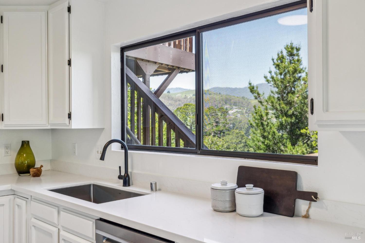 480 Live Oak Drive Mill Valley, CA 94941 - Photo 34 of 71 a kitchen with a sink and cabinets