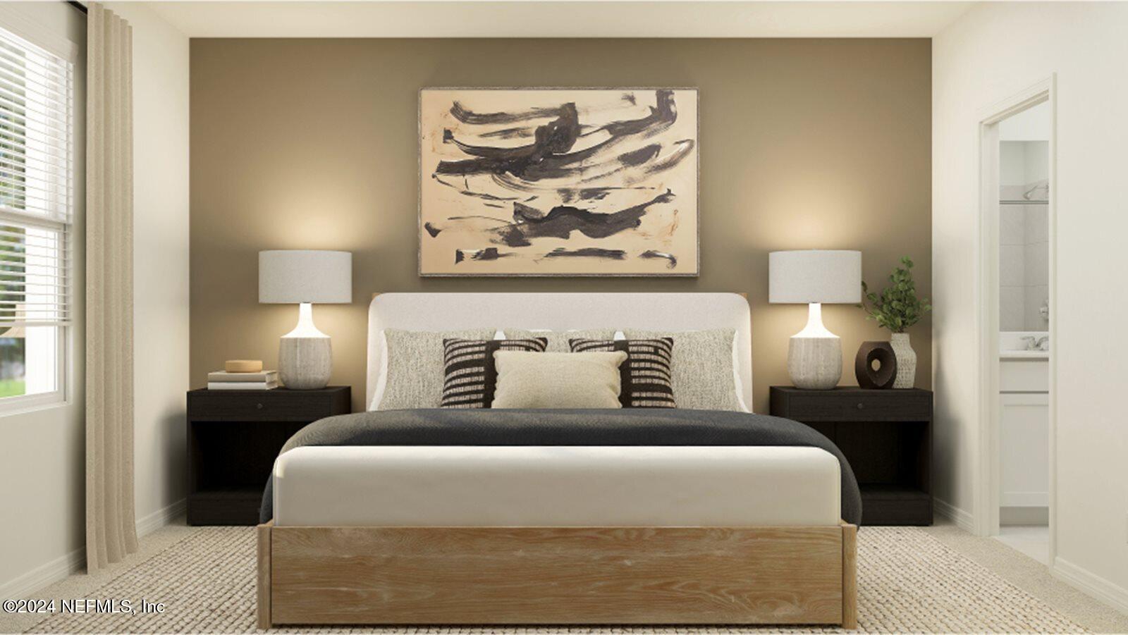 1427 Eddy Road Jacksonville, FL 32211 - Photo 16 of 19 a bedroom with a bed and a lamp