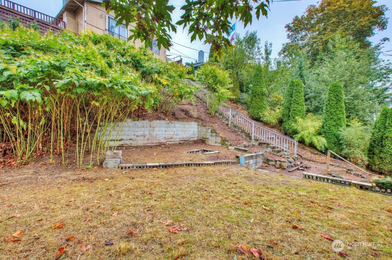 3906 South Pilgrim Street Seattle, WA 98118 - Photo 24 of 29 a view of a yard with an trees