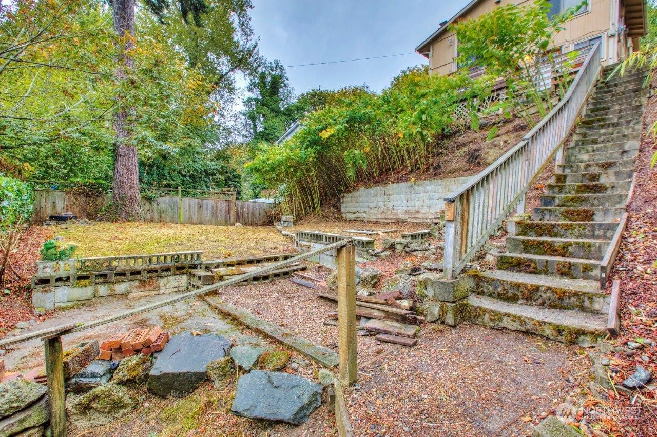 3906 South Pilgrim Street Seattle, WA 98118 - Photo 25 of 29 a view of a yard with wooden fence