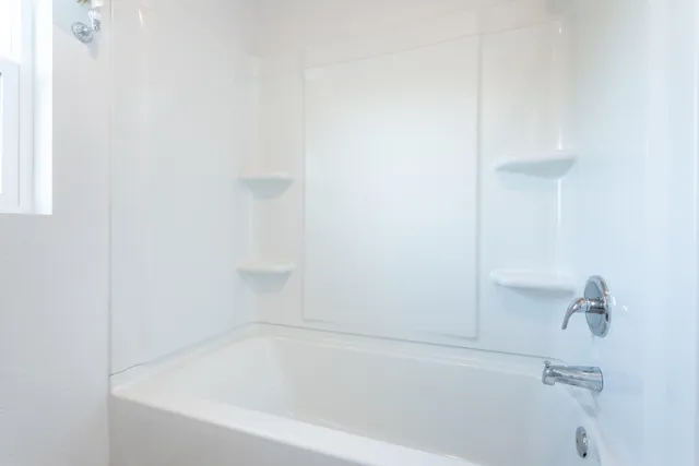 a workspace with a bookshelf