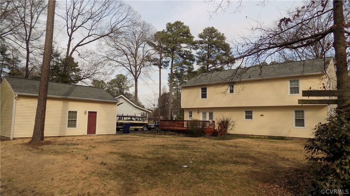 5330 Hopkins Road Richmond, VA 23234 - Photo 6 of 43 Rear yard with detached garage