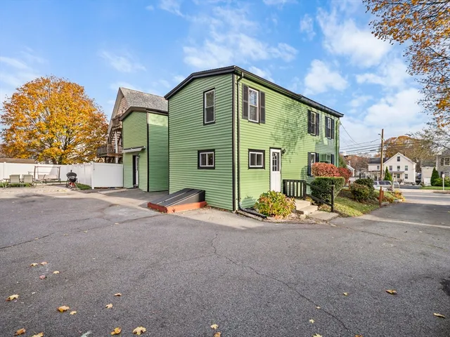 a view of a house with a patio