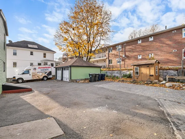 a car parked in front of a building
