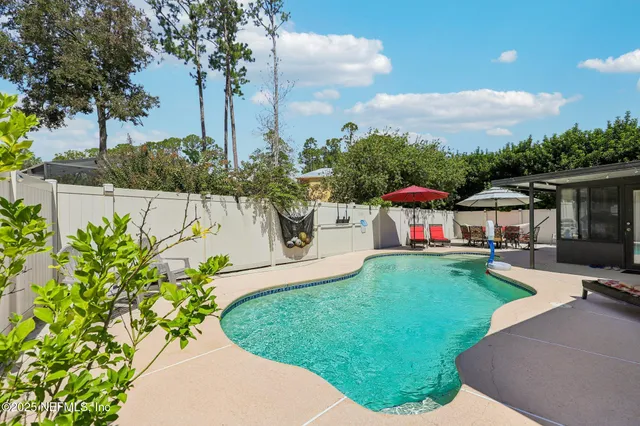 a view of a chandelier
