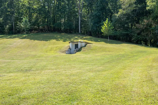 a swimming pool that is in the water