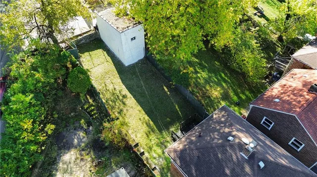 a view of a yard with plants