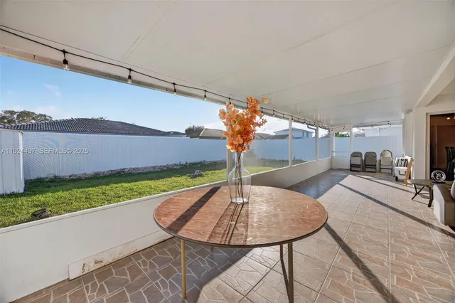 a swimming pool with a yard