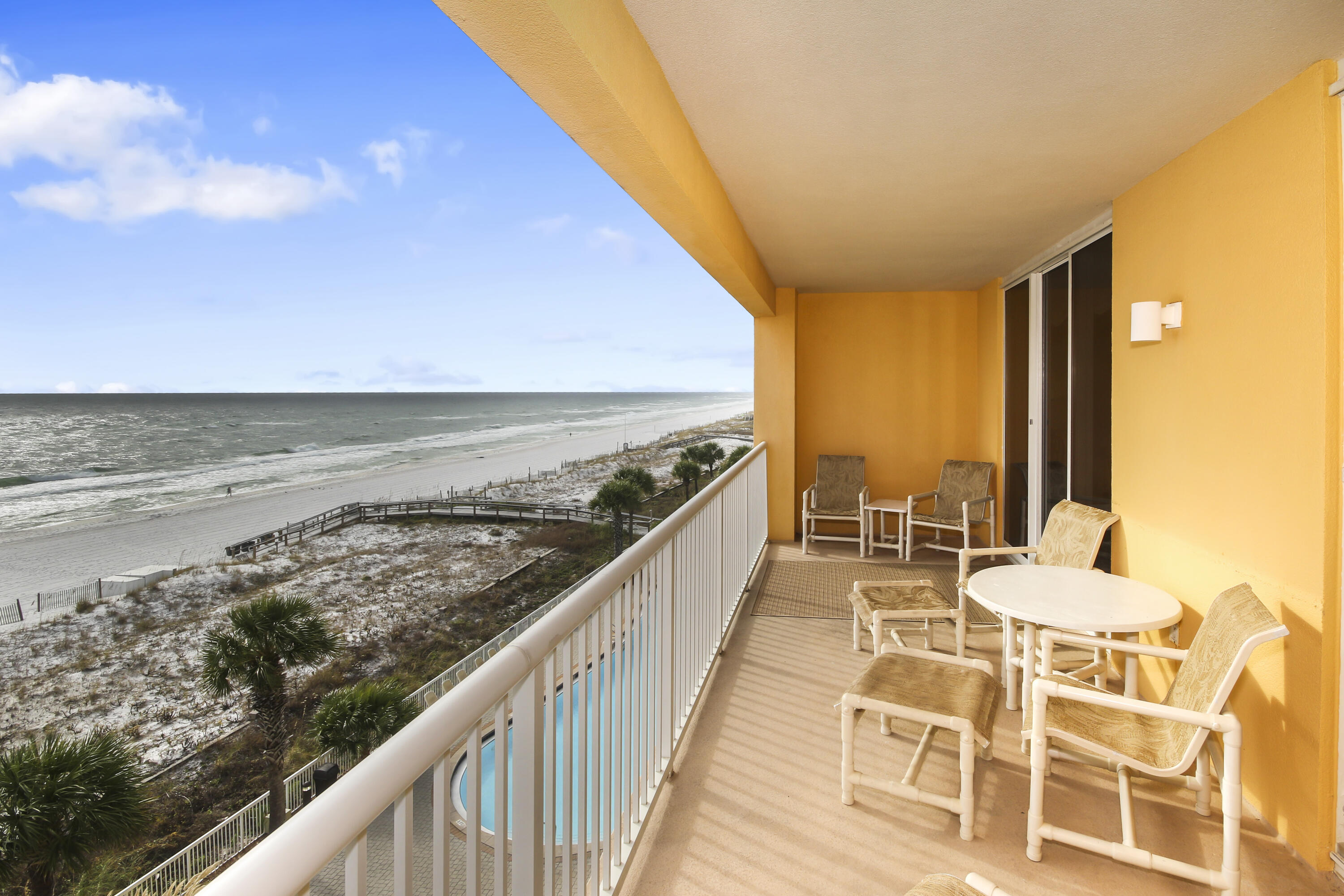 1150 Santa Rosa Boulevard, Unit 502 Fort Walton Beach, FL 32548 - Photo 24 of 43 a view of a balcony with wooden floor and outdoor space