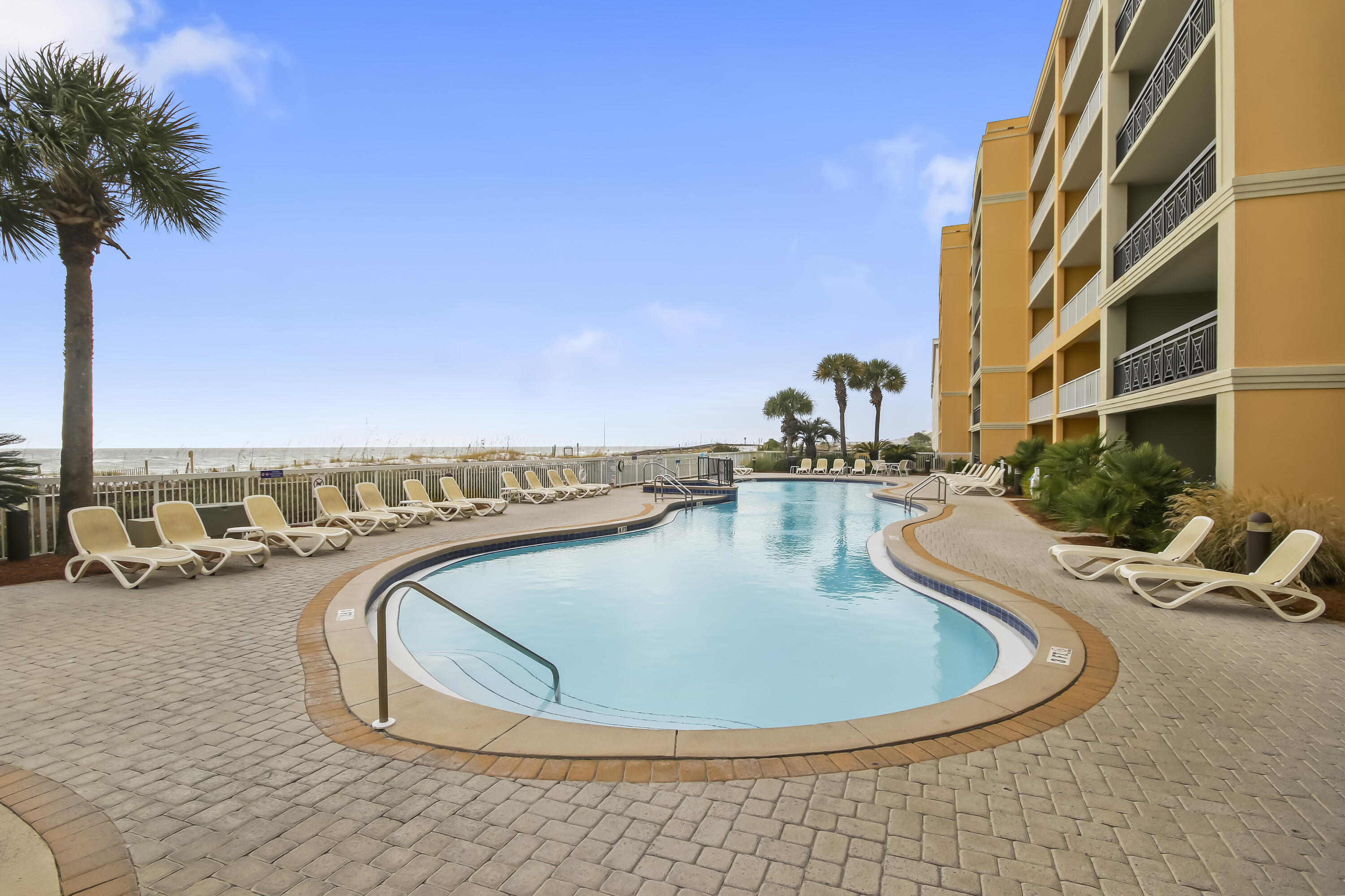1150 Santa Rosa Boulevard, Unit 502 Fort Walton Beach, FL 32548 - Photo 27 of 43 a view of a swimming pool with a terrace
