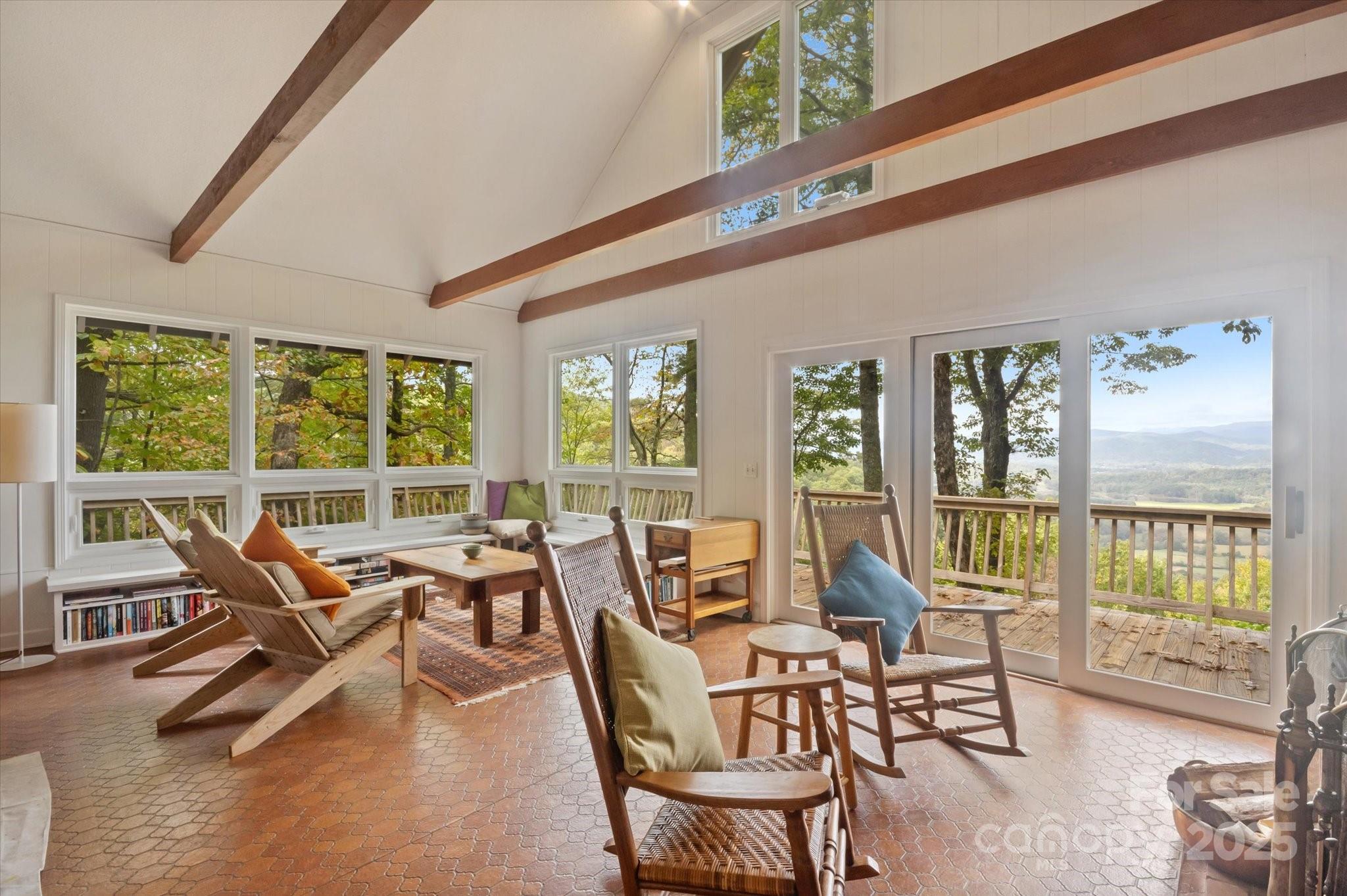 909 Green Hill Road Brevard, NC 28712 - Photo 13 of 44 a view of a dining room with furniture window and outside view