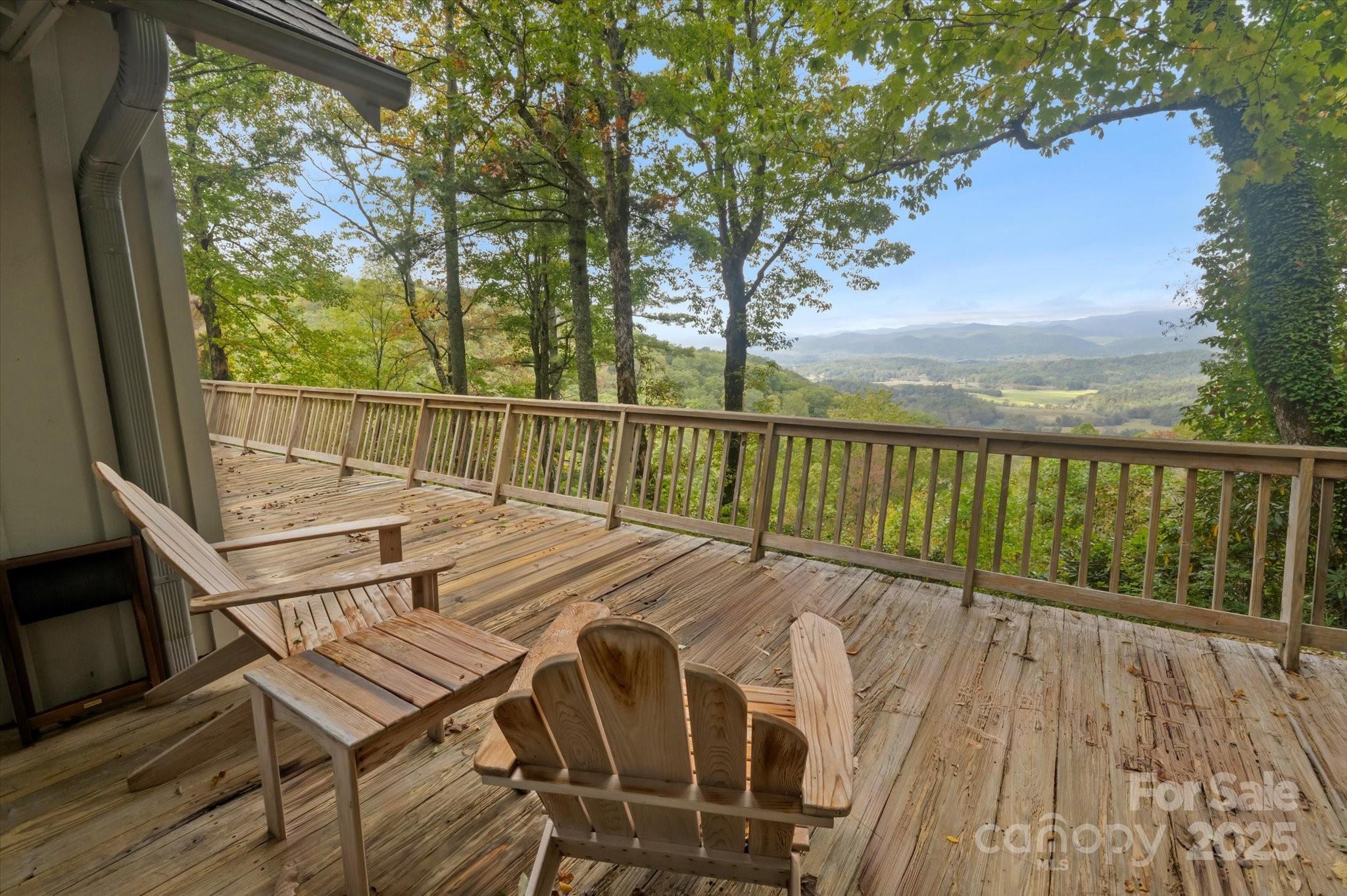 909 Green Hill Road Brevard, NC 28712 - Photo 20 of 44 a view of balcony with wooden floor and fence