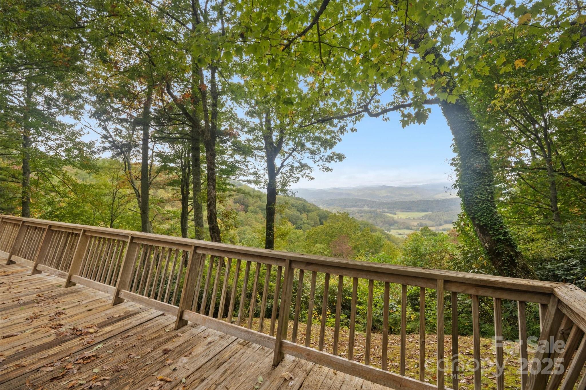 909 Green Hill Road Brevard, NC 28712 - Photo 6 of 44 a view of balcony with wooden floor and fence
