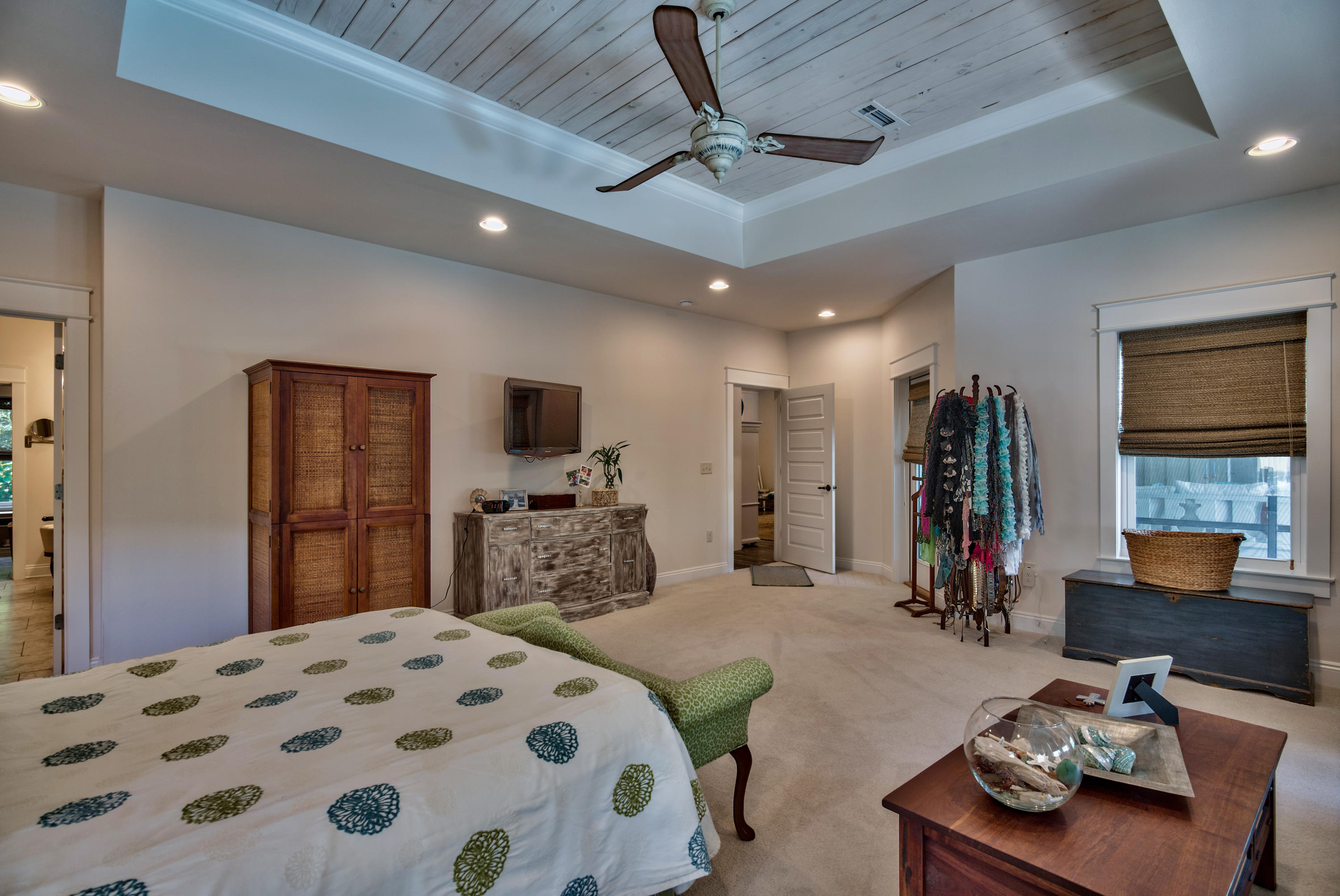 170 Sunrise Circle Santa Rosa Beach, FL 32459 - Photo 15 of 37 a bedroom with furniture and a flat screen tv