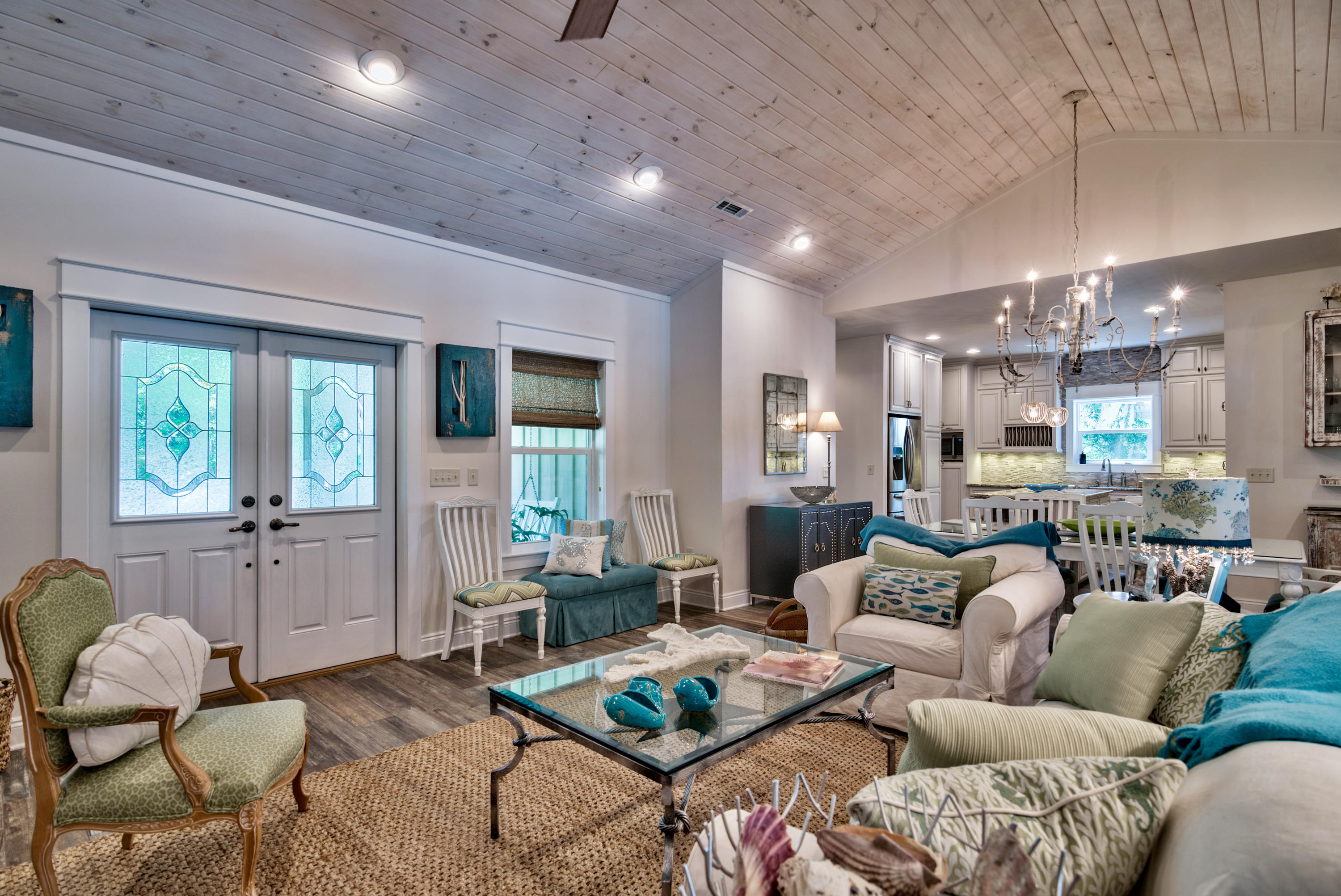 170 Sunrise Circle Santa Rosa Beach, FL 32459 - Photo 5 of 37 a living room with furniture and wooden floor