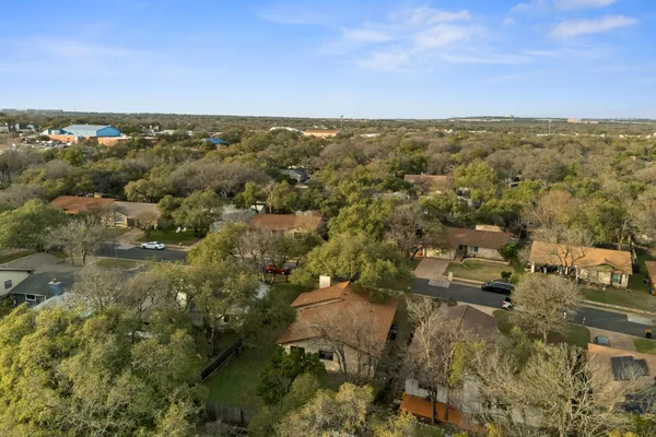 an aerial view of multiple house