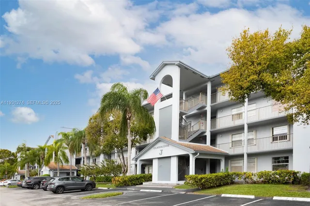 a front view of a building