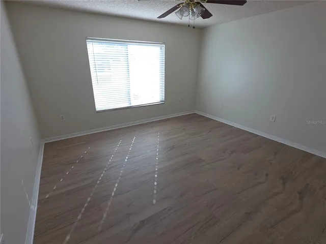 an empty room with a window
