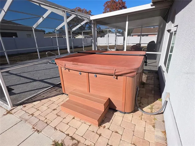 a view of a backyard of the house