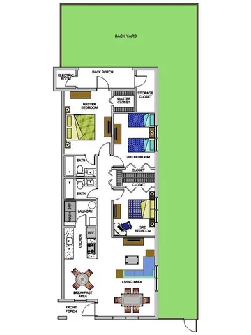 a kitchen with kitchen island stainless steel appliances a stove refrigerator and sink