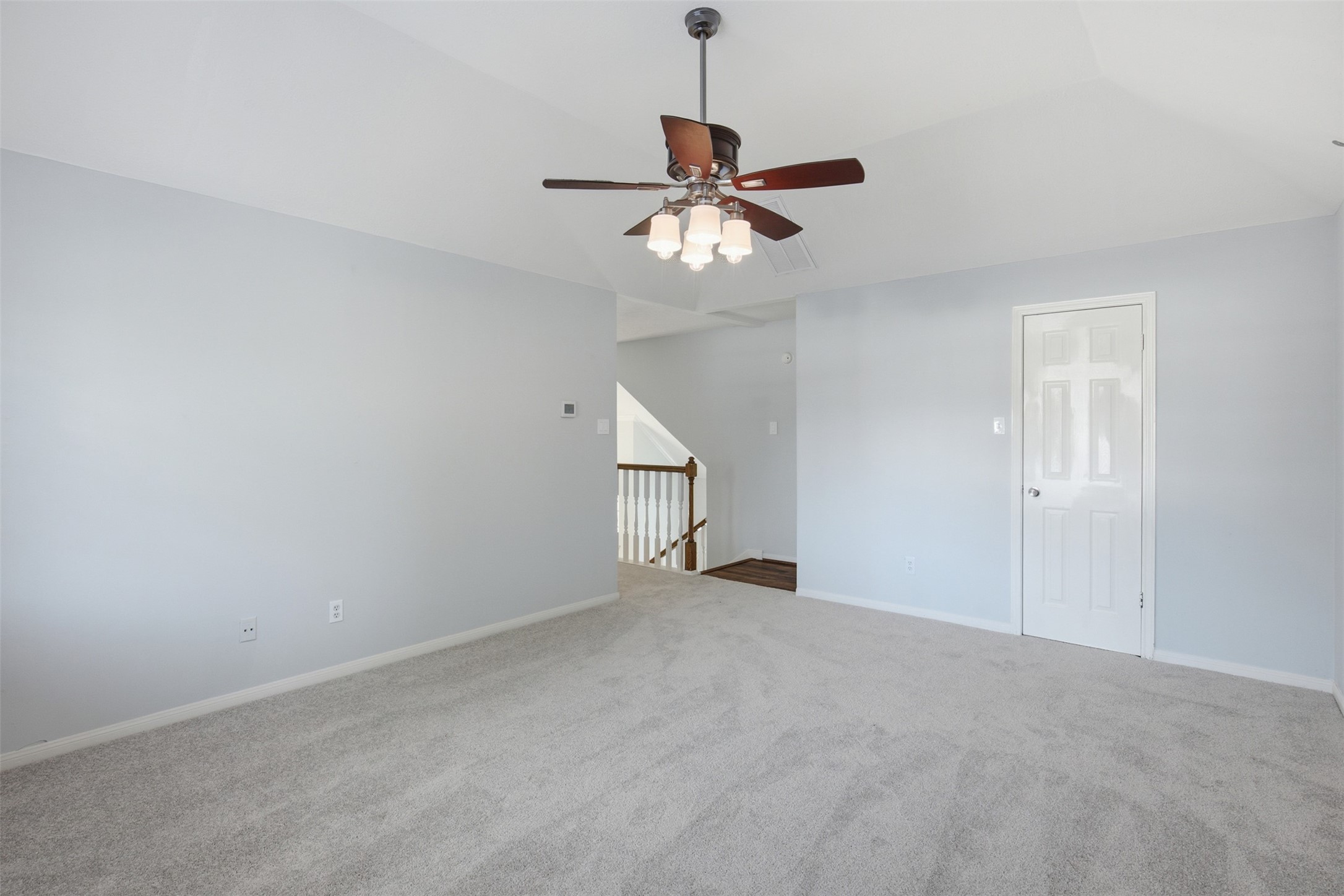 323 Magic Oaks Court Spring, TX 77388 - Photo 32 of 49 Another view of the upstairs gameroom with a vaulted ceiling. The ample wall-space allows for many decorating or built-in options, but most importantly would isolate any loud noise from the rest of the house.