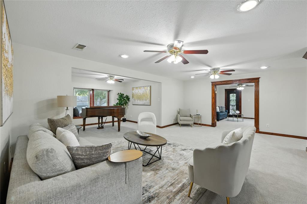1323 Dublin Street Grapevine, TX 76051 - Photo 12 of 40 a living room with furniture and wooden floor