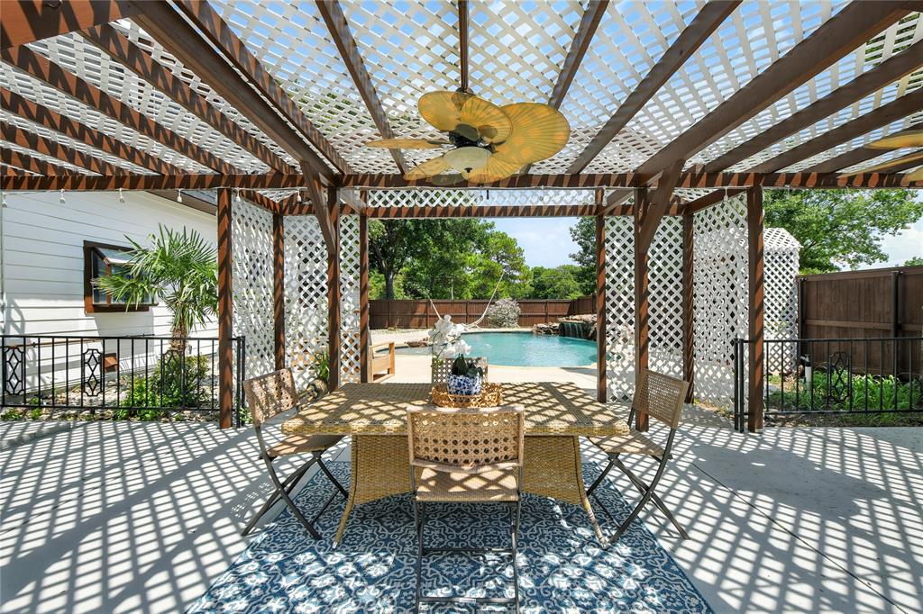 1323 Dublin Street Grapevine, TX 76051 - Photo 38 of 40 a outdoor space with lots of furniture and glass door