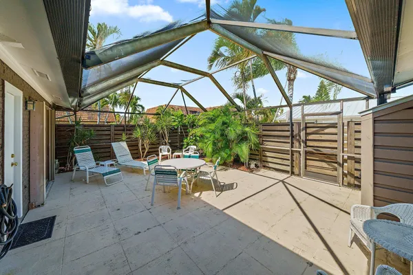 a view of outdoor space with seating