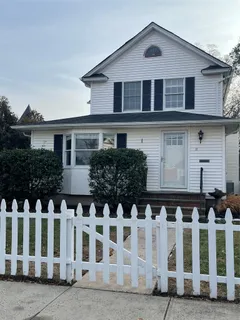 a front view of white house