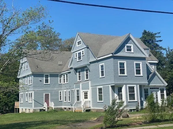 a house view with a garden space