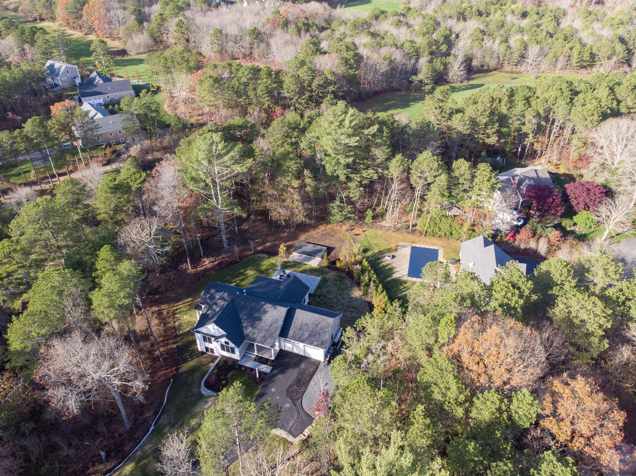 131 Old Barnstable Road Mashpee, MA 02649 - Photo 64 of 93 an aerial view of residential houses with outdoor space
