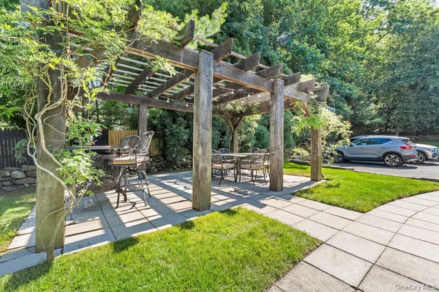 a view of a chairs on the deck