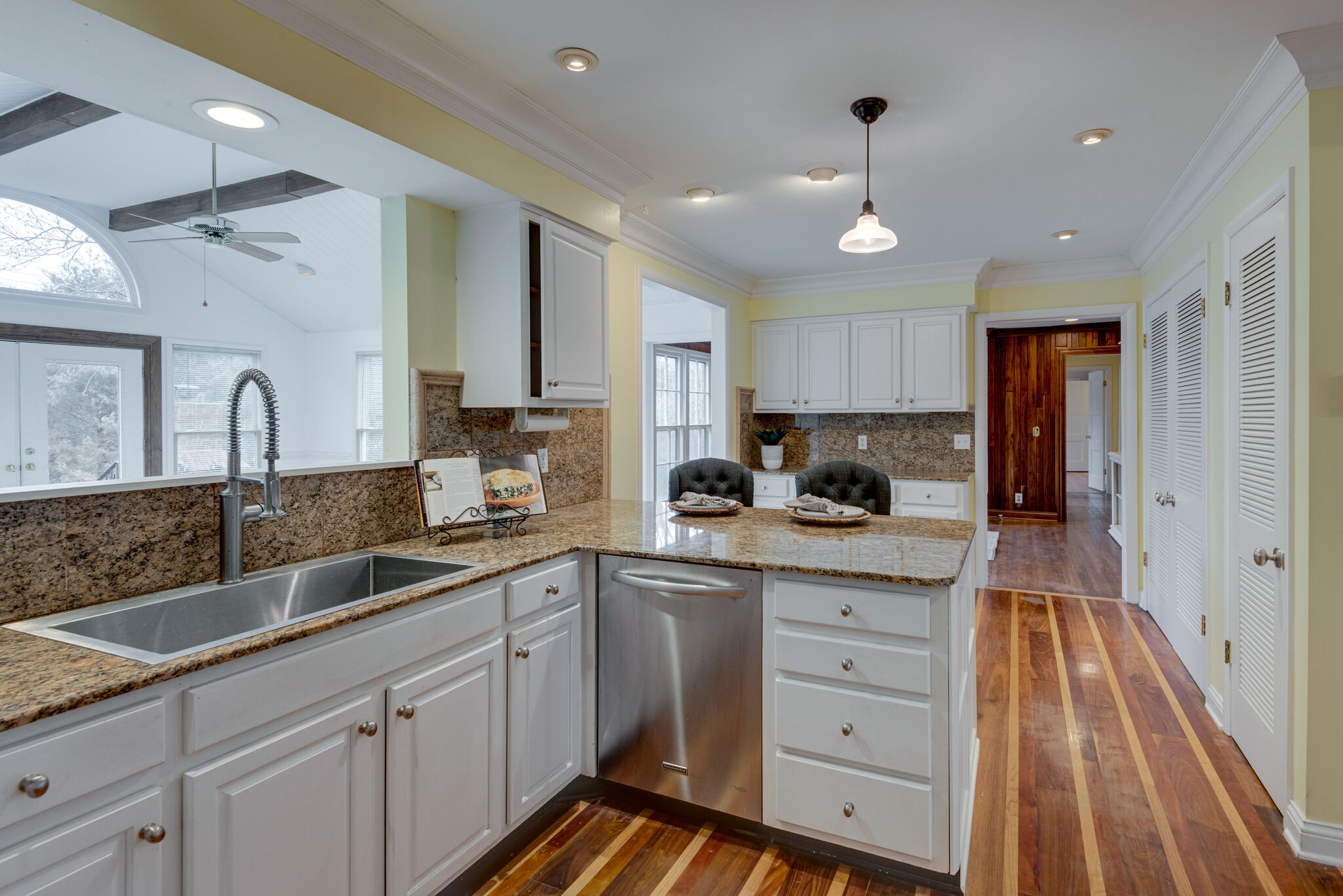 5927 Post Road Nashville, TN 37205 - Photo 11 of 22 a kitchen with granite countertop a sink stainless steel appliances and cabinets