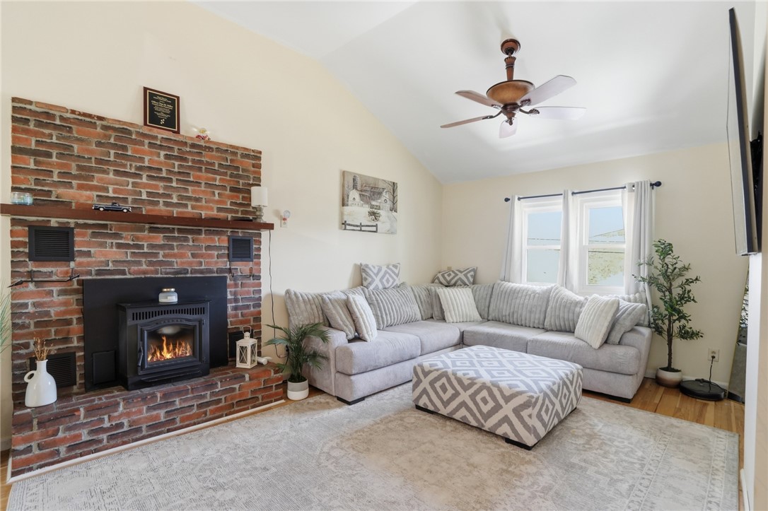 144 Blackrock Road Coventry, RI 02816 - Photo 5 of 33 Living room with pellet stove