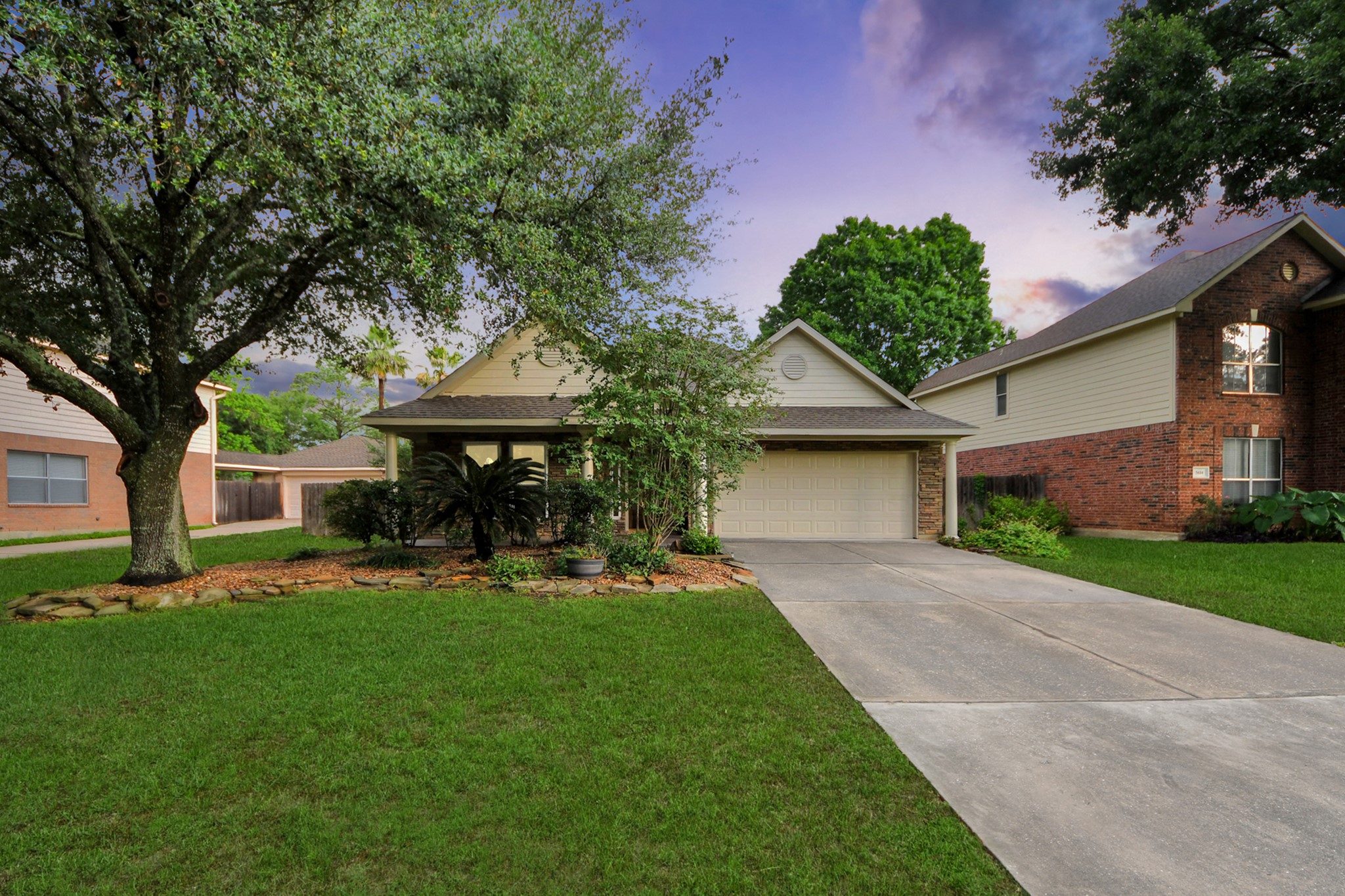 5622 Pineaster Pointe Lane Spring, TX 77379 - Photo 1 of 1 Single-story residential property featuring a light-colored exterior siding and a prominent attached two-car garage