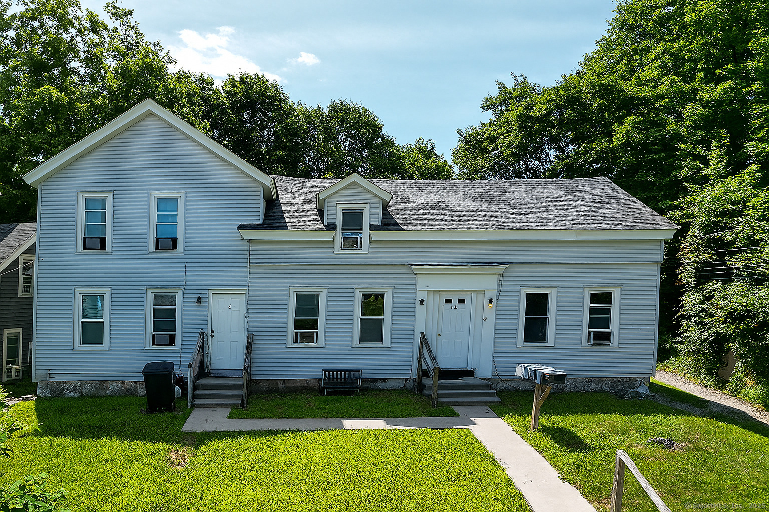 a aerial view of a house